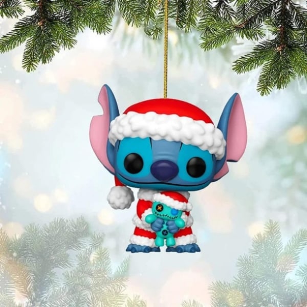 New Cartoon Animal Car Pendant Set of 26 Cute Stitch Christmas Pe