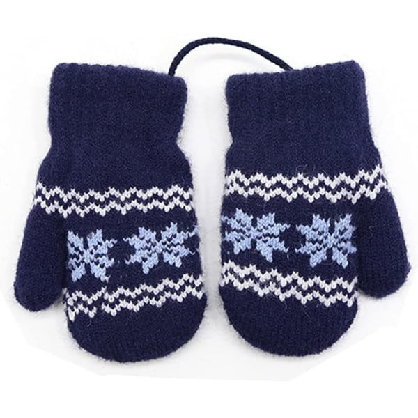 Vinterhandskar för barn Vantar Unisex Warm Knit Snowflake med Ne