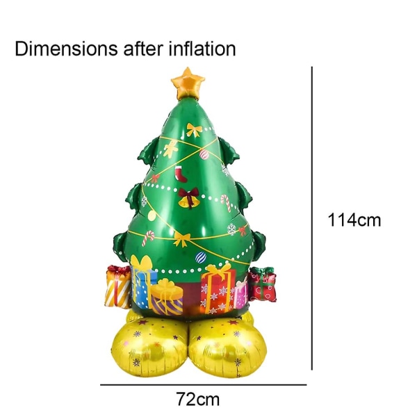 4D jule 3D base folie balloner, festdekoration balloner (juletræ)