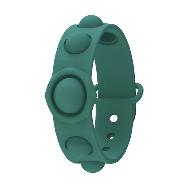 Deratization Pioneer Armbånd Boblepuslespil Dekompressionsfinger Silikone Armbånd Legetøj（Grøn）