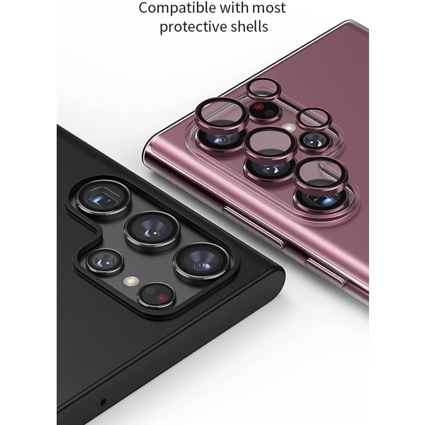 Sølv linsebeskyttelse til Samsung S22 Ultra Clear Camera (enkelt)
