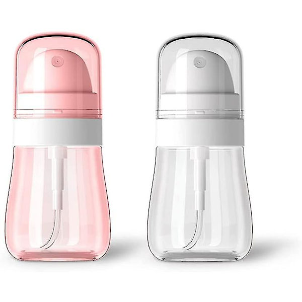 2 kpl 100 ml:n minipienet suihkepullot, vesisumutinpullo, aerosolhienosumuinen kiharasuihkepullo (vaaleanpunainen)