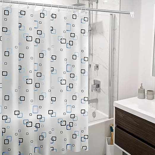 1 stk. bruseforhæng, 200x200cm badeforhængsfor med krog
