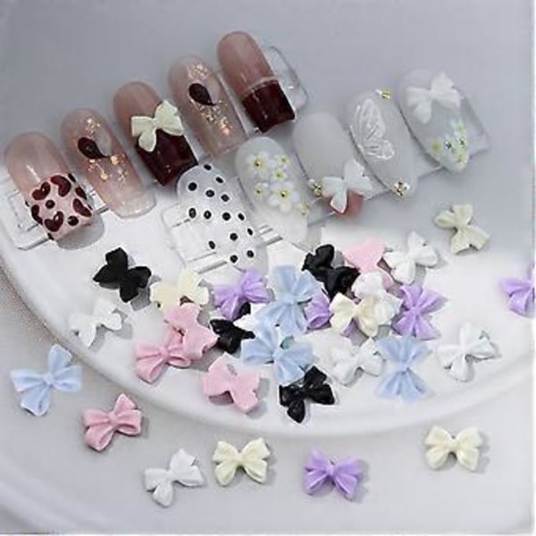 50 ST/SET Rosetter Nagelberlocker 3D Rosetter Nagelkonstdekorationer Rosett Nagelkonst Rosett Nagelberlocker Rosetter Nageldekoration F F