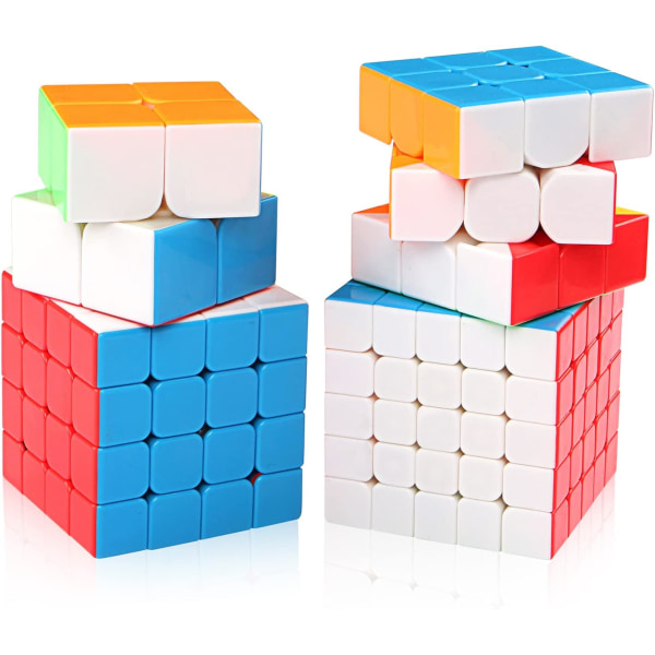 Speed Cube Sæt, MF2S 2x2 MF3S 3x3 MF4S 4x4 MF5S 5x5 Stickerless