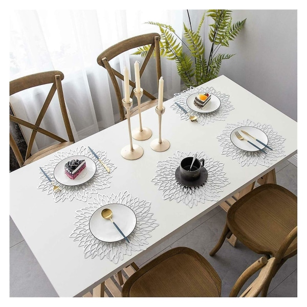 Ihåliga isoleringsunderläggsunderlägg Bordsskål Mattor för heminredning Värmebeständig bordstablett för matbord (svart)