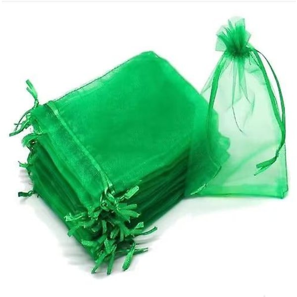 50st Bunch Protection Bag 17x23cm Grape Fruit Organza Bag Med Dragsko ger totalt skydd（17*23CM 100stYELLOW）