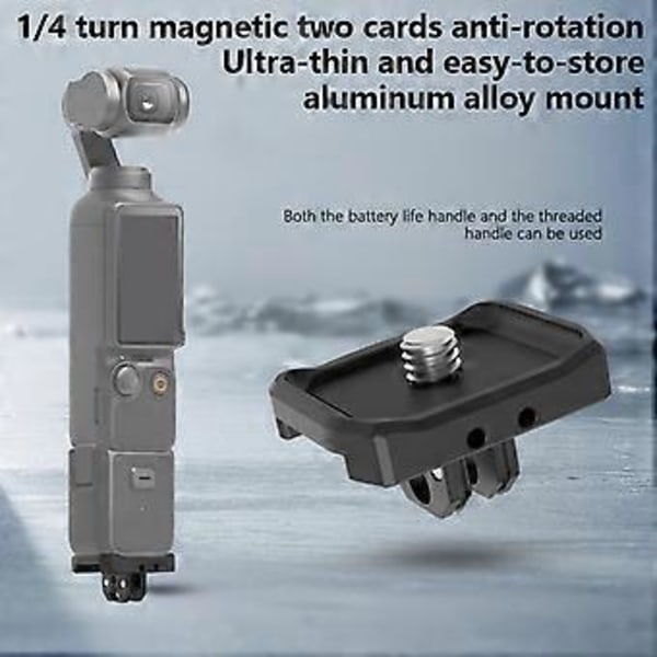 Magnetisk hurtigutløser basefeste for Pocket 3 kamera ekspansjonsadapter 1/4 tommers fast holder bærbart stativ tilbehør