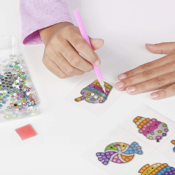 Barns gör-det-själv Big Gem Kristallfärg Diamantdekaler Gratis klistermärken Big Gem Diamond Stickers Diamond painting（Animal paradise）