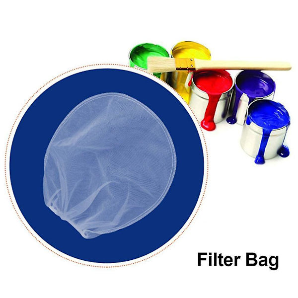 4 stk. malingssilpose med finmasket filterpose, elastisk åbning, silpose, malingfilterlomme til maling, havearbejde (5 gallon)