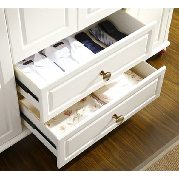 Liten innfelt gull, 4 stk massiv messing garderobe knott dørknott Vi