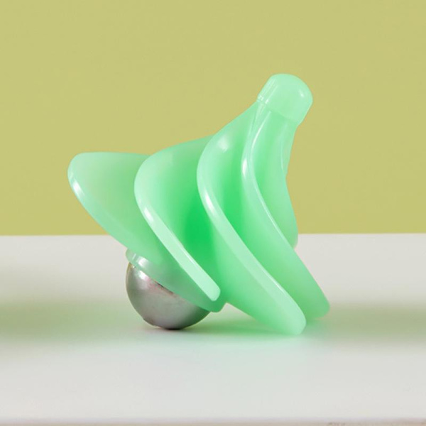2 stk. Spinning Top Wind Gyro Blow Gyro Vindpust Turn Gyro Desktop Dekompresjonsleker Luftstrøm Spinning Gyro（Grønn）