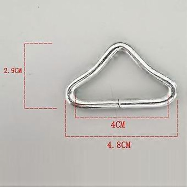 4x V-ring triangelspänne, metall trampoline nätspänne, fast utomhusutrustning för barns hoppstolar (utan remmar) no Straps