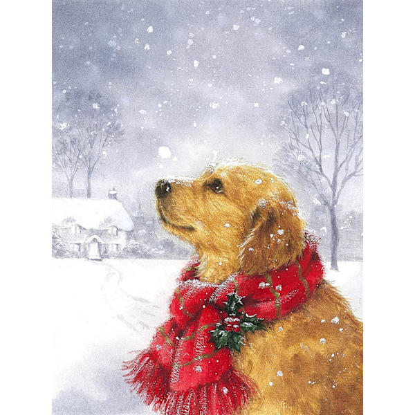 DIY 5D Diamantmålning Jul Hund Fullständiga Tillbehör, Jul