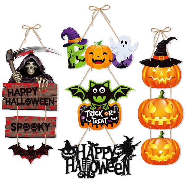 5 st Halloween dörrhängare, Halloween dekorationer, Halloween