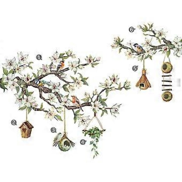 Fräscha vaser gröna växter blommor glasdekaler heminredning väggdekaler Flye254165