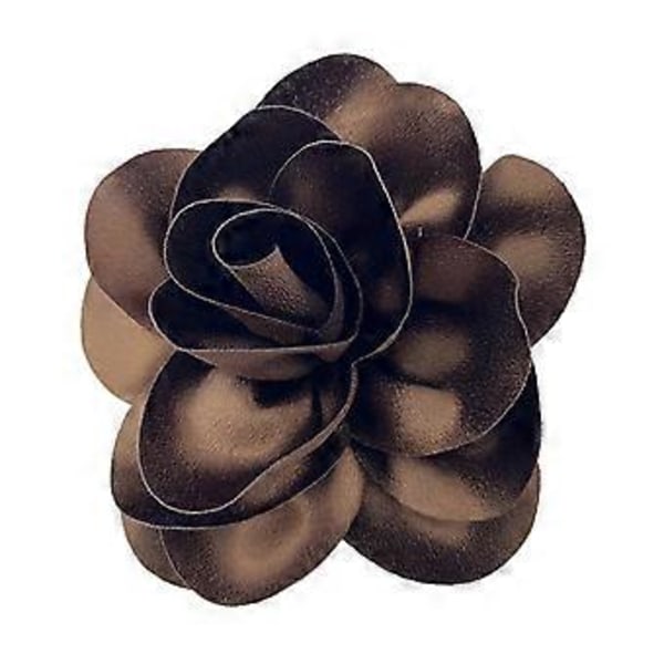 Huomiota herättävä erottuva kukka-rinta-koru, kukka-rintaneula, asuste, kaulusneula, koriste muotiharrastajille, tummanruskea Dark Brown