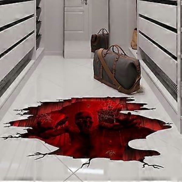 3D Halloween Lattia- ja seinätarrat Irrotettavat, Halloween Seinätarrat Noita Aave Luuranko Halloween Koristeet, Halloween Ikkunakoristeet Tarrat