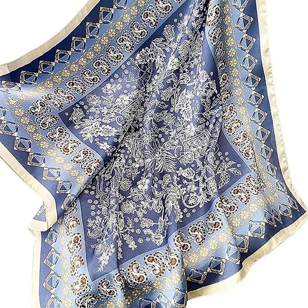 Kvinners skjerf bandana halsskjærf kvinners elegant silkeskjerf lommetørkle