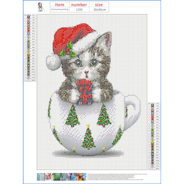 Timanttimaalaussetti aikuisille, 5D-kristallitimanttimaalausmaalauksella ja tarvikkeilla (15,7 x 11,8 tuuman kangas) (Joulukisso)