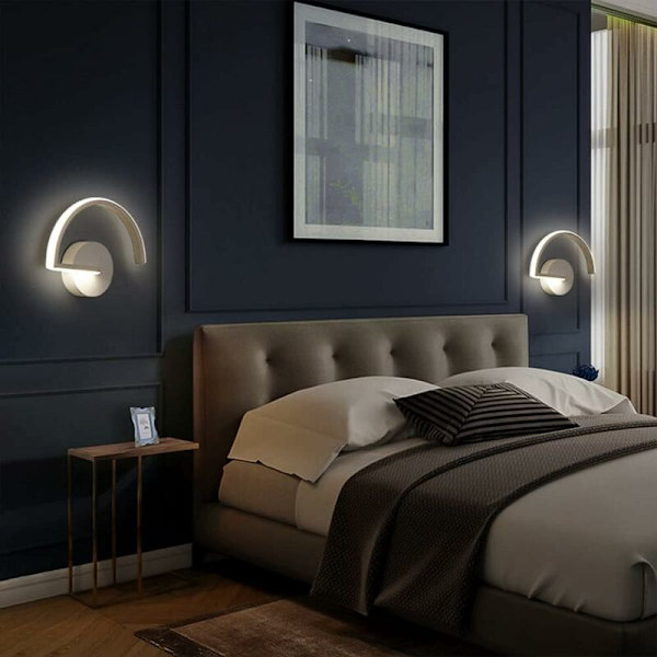8W LED innendørs vegglampe, kreativ bokstav hvit vegglampe 3000K W