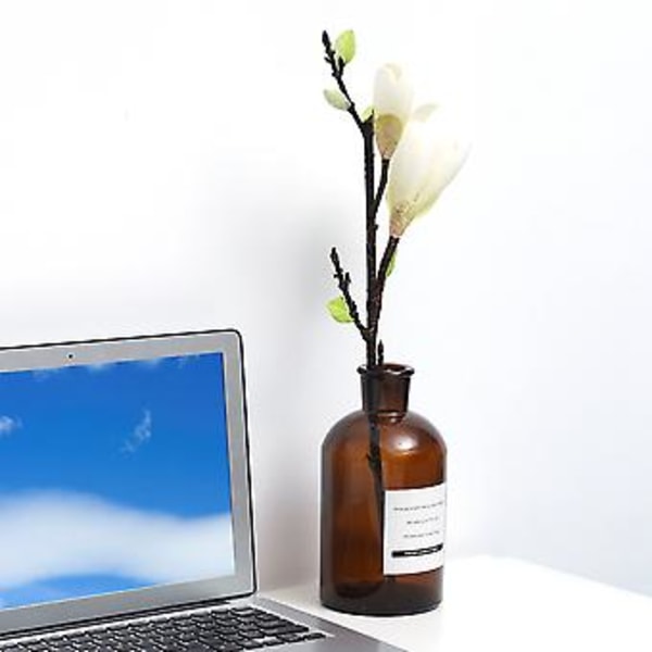 Flexibel Konstgjord Falsk Simuleringsblombukett Heminredning Sovrum Vardagsrum (Vit)