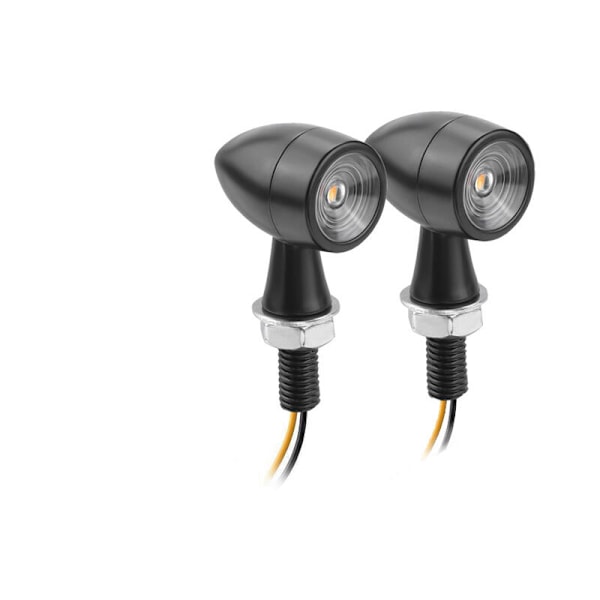 2 st par mini retro motorcykel LED blinkers metall blinke