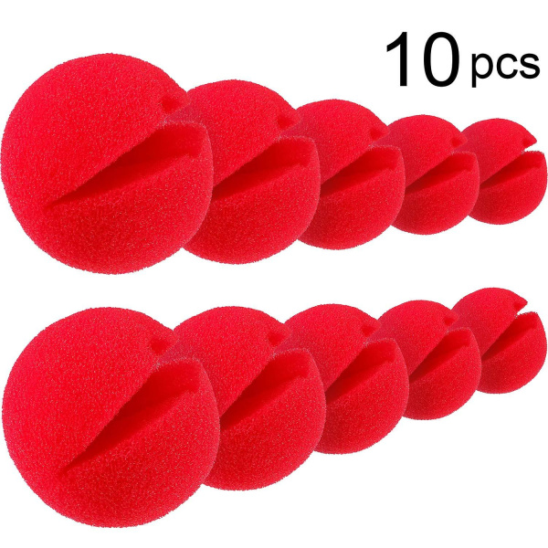 10pcs Red Sponge Noses Red Clown Nose Cosplay Nose For Christmas Comic Costume Party