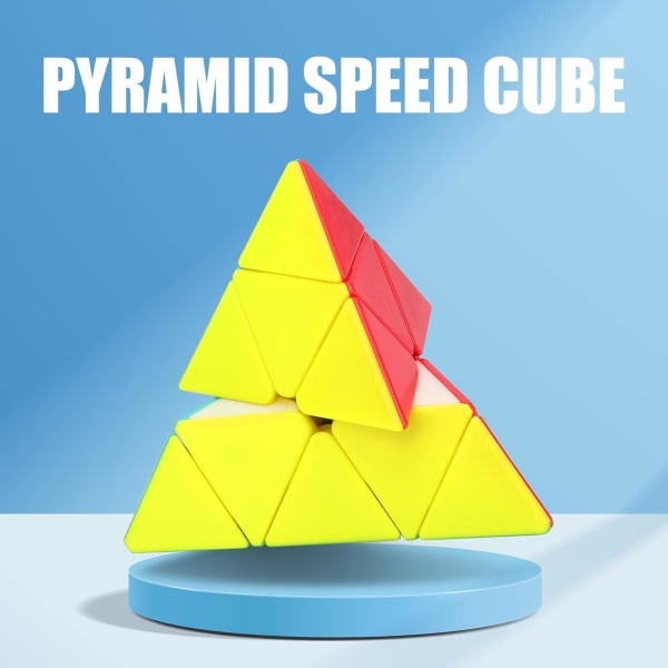 Klistremerkeløs, Speed Magic Cube 3x3 Magic Cube Triangle Pyramid Puzz