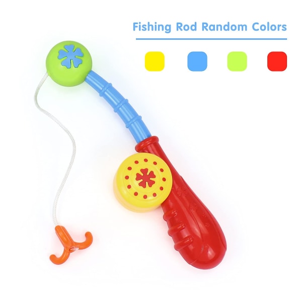 Baby Badleksaker Fiske Spel För 1 2 3 4 År Gamla Flickor Pojkar Simning Paddling Pool Leksaker Med Leksak Fiske Spö För Barn