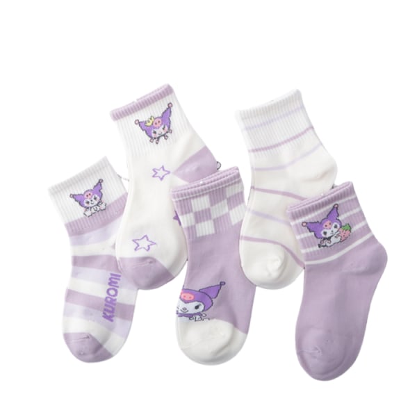 10 par Kuromi barnsockar, 5-8 år