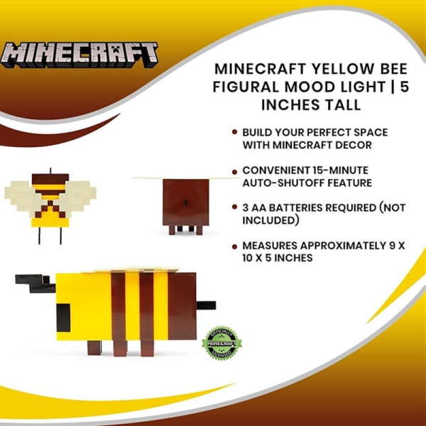 Minecraft Legetøj Perifer Lys Bee Fakkel Lysende Lampe Mine