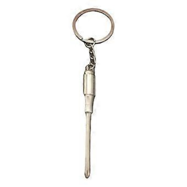 5 stk. Mini Hammer Nøgleringe Til Nøgler Eller Små Ting til Børn Teenagere Voksne Bærbare og Alsidige Metal Nøgleringe Sølv Screwdriver 01