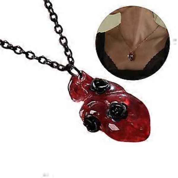 Muoti Sydänriipus Kaulakoru Halloween Solisluuketju Yksinkertainen Choker-kaulakoru Statement-koru Goottilainen kaulaketju