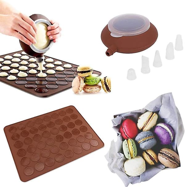 Silikon Macaron Matte og Fondant Cookie Cutter Set