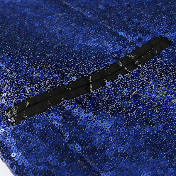 Herre Sequin Casual Blazer Fest Bryllup Høst Vinter Vanlig Frakk Casual Jakke（M Blå）