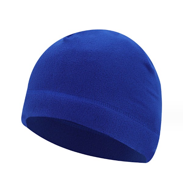 Khaki+Royal Blue, 2-delt høst og vinter utendørs fleece lue for