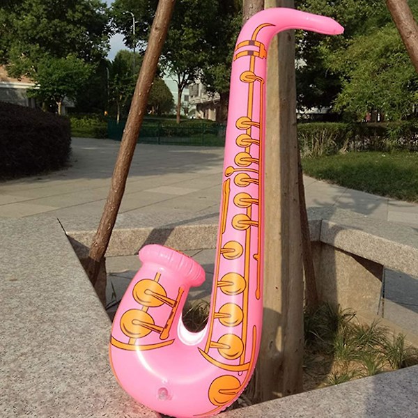 12-delars uppblåsbart instrumentset för barn med gitarr, mikrofoner och saxofoner för rockband, barnfest, slumpmässig färg