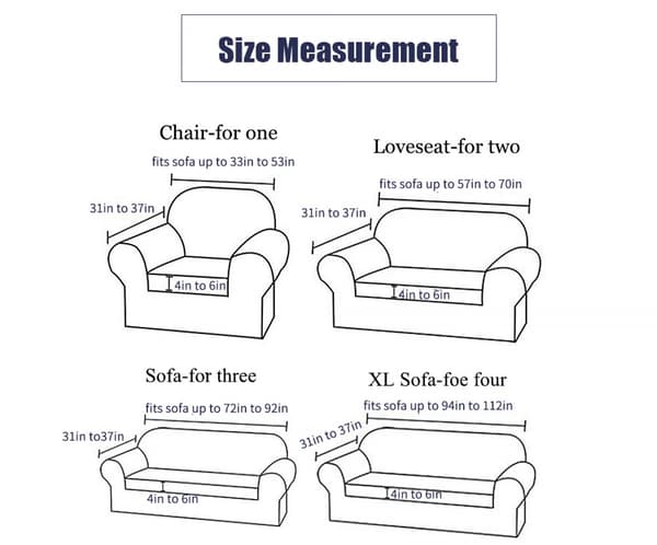 Sofaovertrekk i spandex - Stretch sofaovertrekk (190-230CM)