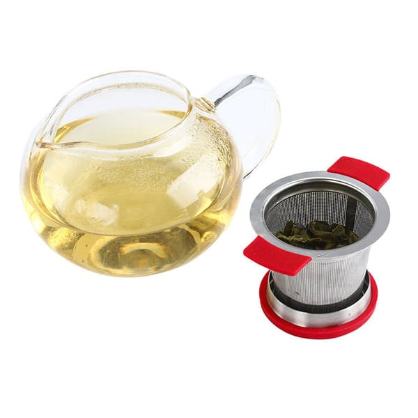 18/8 rustfritt stål teinfuser, stor kapasitet og doble håndtak