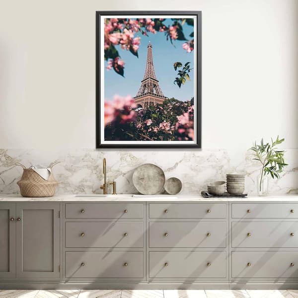 30×40cm 5D Diamantmaling Fuld Eiffeltårn, DIY Diamantbroderi