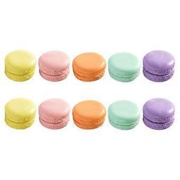 10 kpl Keinotekoisia Macaron-malleja Simuloituja Värikkäitä Macaron-malleja Esittelyjälkiruokien Rekvisiitta