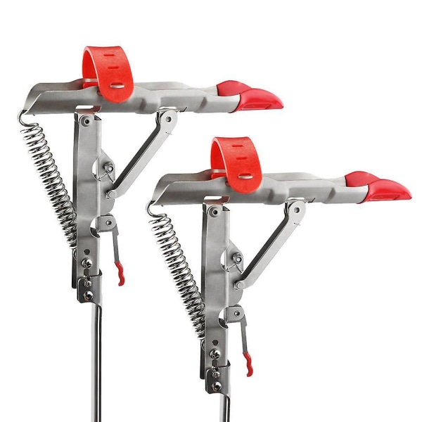 2-pakke automatisk fjær fiskestang holder rustfritt stål stang stativ stang holder for bankfiske smart justerbar automatisk fiskefanger