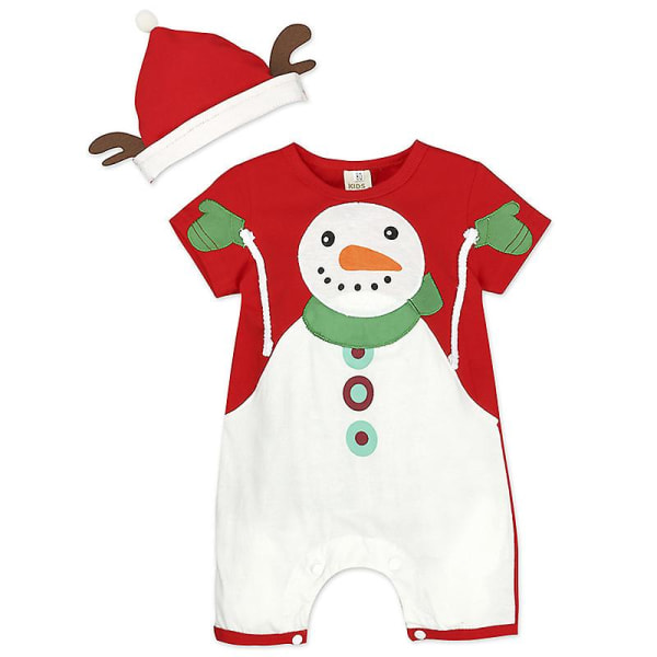 Juletøj til børn Kortærmet baby jumpsuit（100CM）
