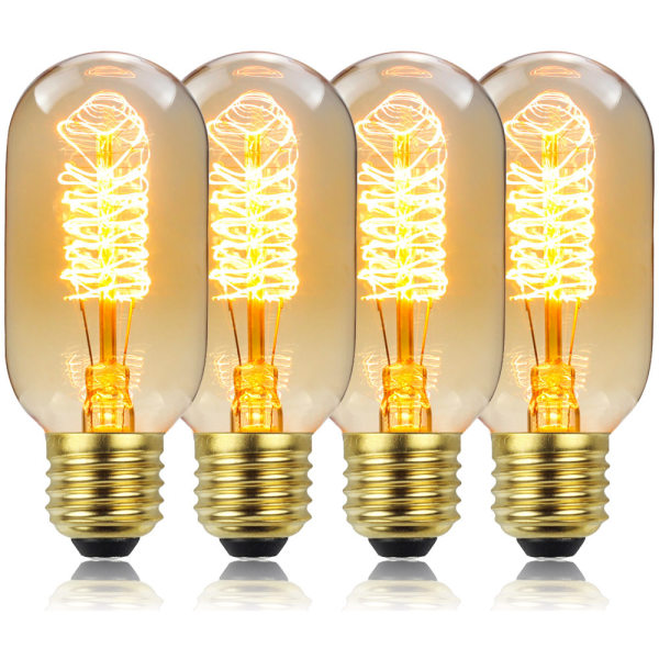 Edison-glödlampor 4-pack glödlampor 40 watt dimbar T45 Anti