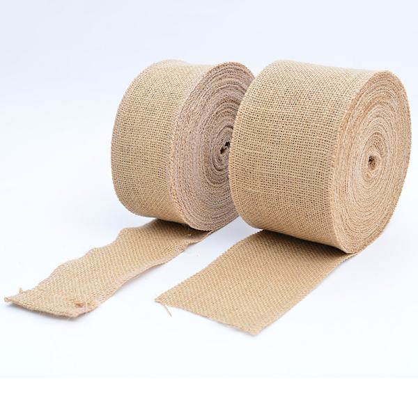 Keltainen nauharulla Jute-nauha Luonnollinen Jute-nauha Keltainen pellavanauha C