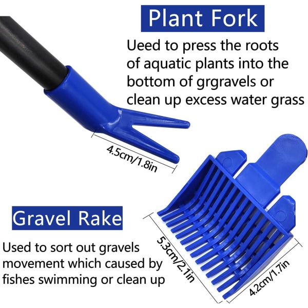 5 i 1 Aquarium Cleaning Kit, Fish Tank Cleaning Tool Set Fishnet
