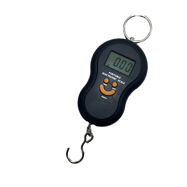 Digital krokvåg för fiske, paket etc. Upp till 50 kg (Svart)