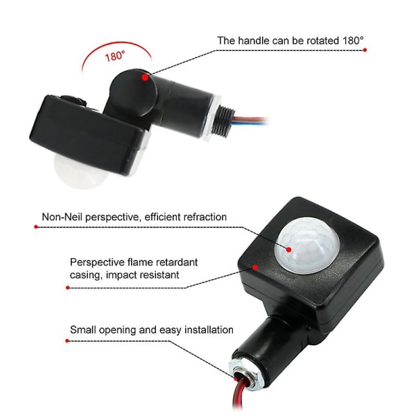 Rörelsesensor Mini Human Body Infraröd Sensor Ultratunn Infraröd Kroppssensor Switch LED Flood Light PIR Rörelsesensor