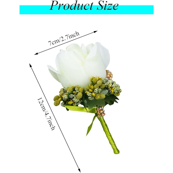 4 stk Bryllupsknapphull, Blomsterknapphull, Brudgom Mann Dress